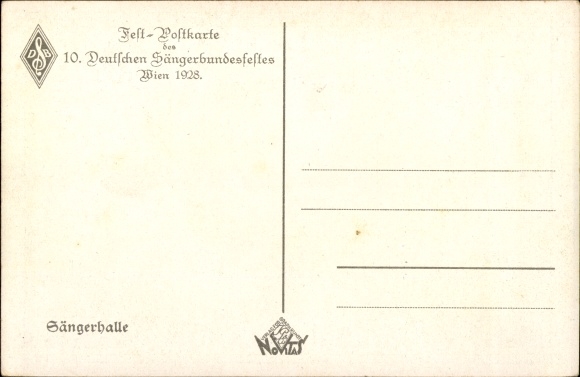 Artist PC Vienna, 10th German Singers&#39; Festival 1928, Singers&#39; Hall