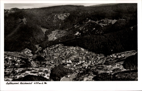 Ak Reichental Gernsbach im Murgtal Schwarzwald, Luftaufnahme, ländliche Landschaft, Schwarzwald, 