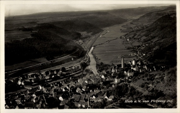 Ak Horb am Neckar, Fliegeraufnahme