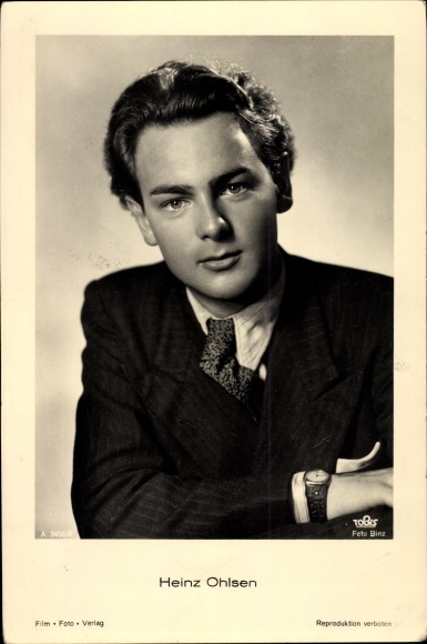 Postcard actor Heinz Ohlsen, portrait, suit
