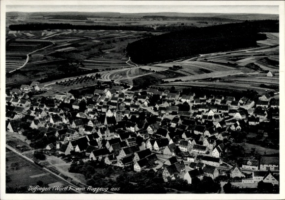 Postcard Döffingen Grafenau in Württemberg, aerial photograph