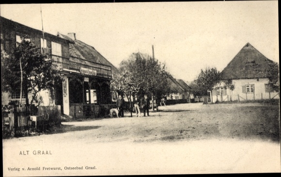 Postcard Ostseebad Graal Müritz, partial view, street section