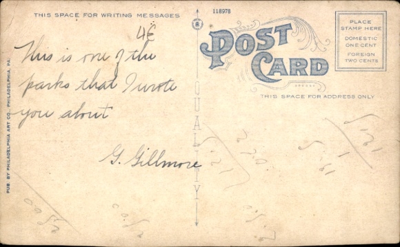 Briefkaart Wilmington Delaware de VS, Rodney Square, Pont Building
