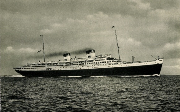 Postcard Flotte Riunite Genova Italia, Super Espresso Rex, Dampfer