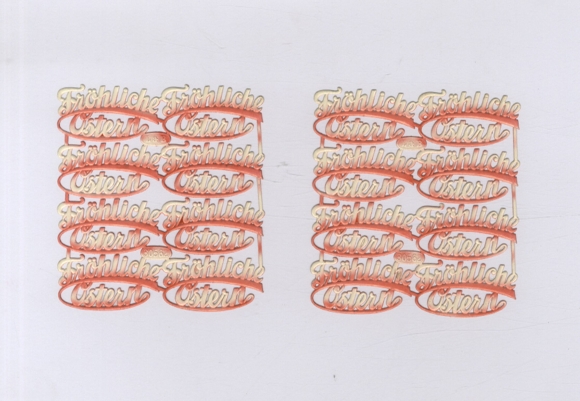 2 wafer complete blocks, lettering "Happy Easter", each approx. 11 x 11 cm