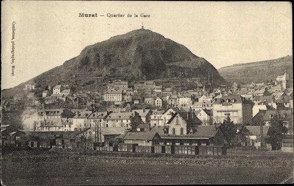 Postcard Murat Cantal, Station District
