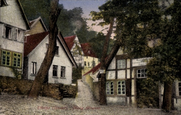 Postcard Vlotho on the Weser, Obere Straße