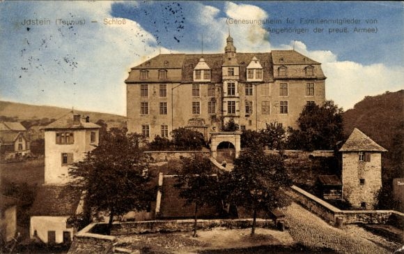 Postcard Idstein in Taunus Hessen, castle, convalescent home