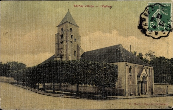 Ak Epinay sur Orge Essonne, Eglise