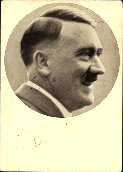 Postcard Führer and Reich Chancellor Adolf Hitler, portrait, Men of the Time No. 91