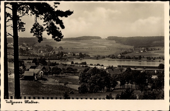 Postcard Malter Dippoldiswalde, dam Malter, panorama