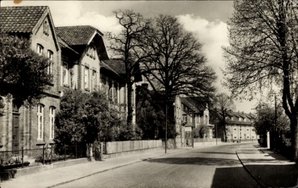 Postcard Boizenburg an der Elbe, Hamburger Straße, residential buildings