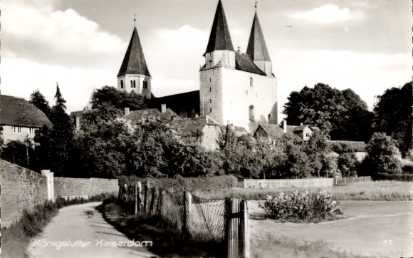 Ak Königslutter an der Elm, uitzicht op de keizerlijke kathedraal