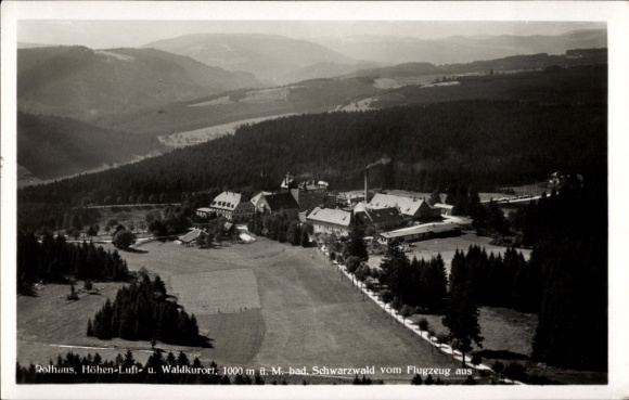 Ak Aischfeld Dornhan im Schwarzwald, Burg Brandeck, Luftaufnahme Rothaus, Höhen-Luft- und Waldkur