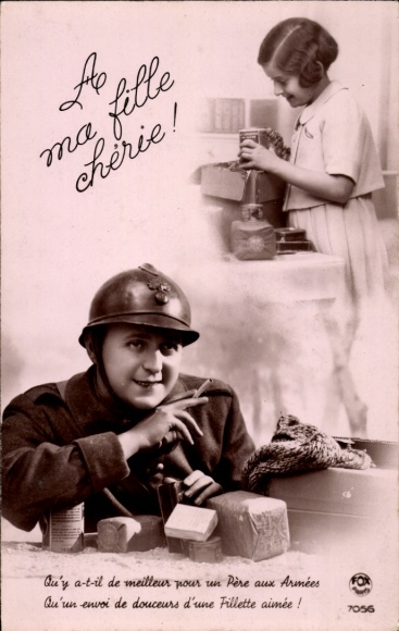Postcard from your dear daughter, soldier receives package from home
