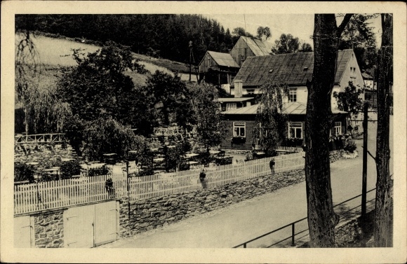 Postcard Schindelbach Großrückerswalde in the Ore Mountains, Gasthof Schindelbachmühle