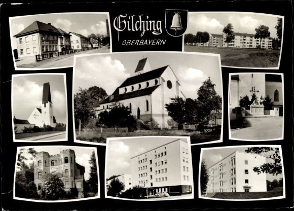 Ak Gilching in Opper-Beieren, stadsgezichten, wolkenkrabber, kerk, nederzetting