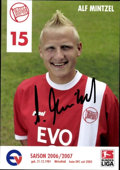 Autogrammkarte Fußballer Alf Mintzel, Kickers Offenbach, Autogramm