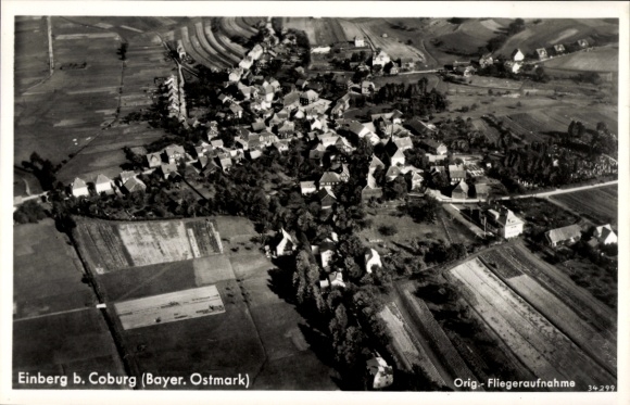 Ak Einberg (bij Coburg) Rödental Opper-Franken, luchtfoto