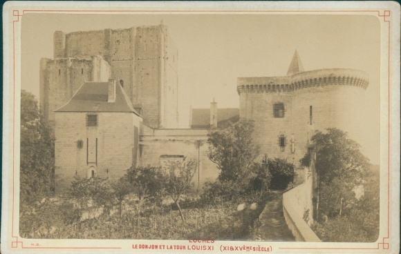 Kabinettfoto Loches Indre-et-Loire, The keep and the Louis XI tower, 1886