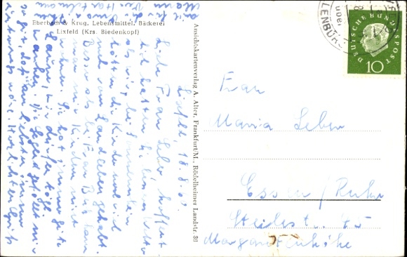Postcard Lixfeld Angelburg in Hesse, general view