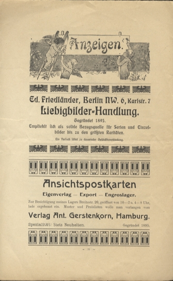 Liebig pictures newspaper advertising Dreser issue 5, volume 12, 1907