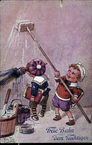 Artist PC Thiele, Arthur, free rein for the efficient, children paint on the wall