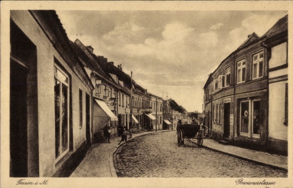 Postcard Tessin in Mecklenburg, Gnoiener Straße