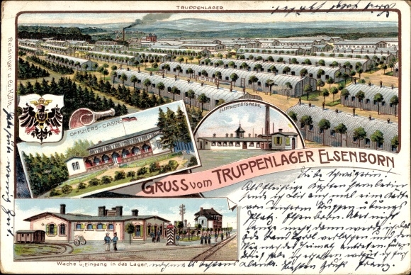 Wapen Litho Elsenborn Bütgenbach Wallonië Luik, bewaker en ingang van het kamp, officiersmess
