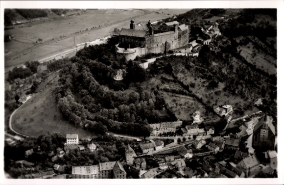 Postcard Kulmbach in Upper Franconia, aerial photograph