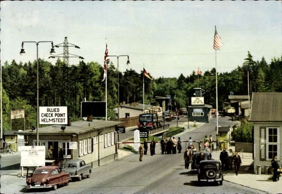Ak Helmstedt in Niedersachsen, Zonengrenze, Autobahn-Kontrollpunkt, Allied Check Point