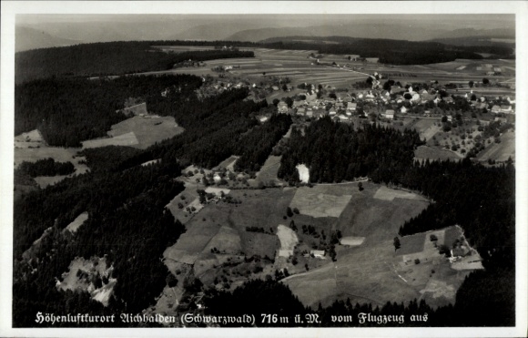 Ak Aichhalden im Schwarzwald, Fliegeraufnahme