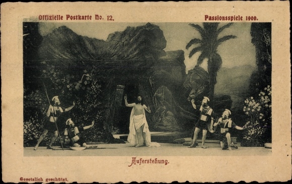 KP papeterii Oberammergau w Górnej Bawarii, Passion Play 1900, zmartwychwstanie, PP 15 C 29