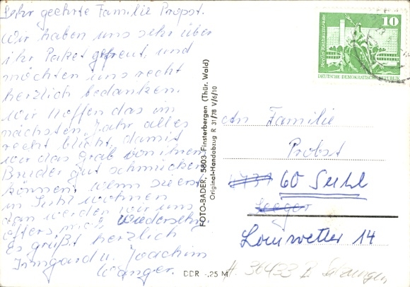 Postcard Hohleborn Floh Seligenthal Thuringian Forest, partial views of the place
