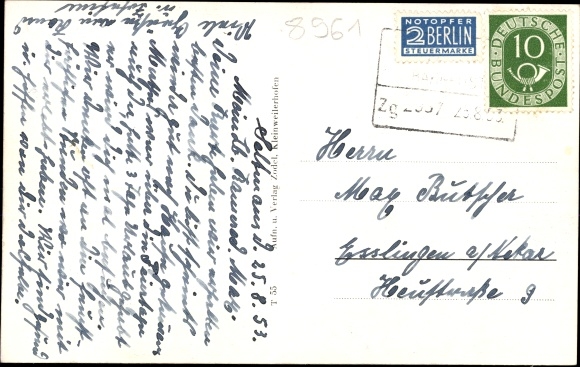 Postcard Seltmans Weitnau in Oberallgäu, paper and parchment factory