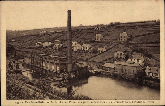 CPA Pont de Buis lès Quimerch Finistère, Usine