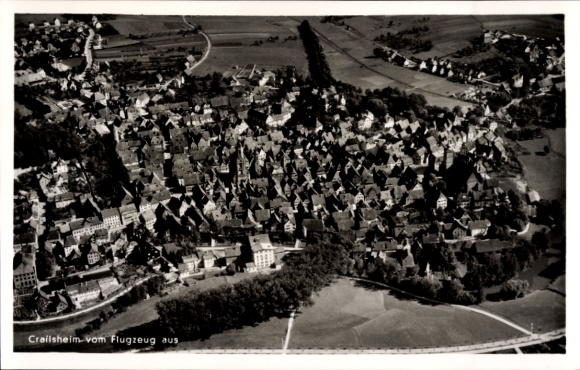 Ak Crailsheim in Württemberg, Fliegeraufnahme