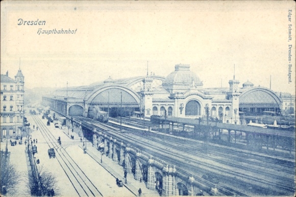 Postcard Dresden Altstadt Seevorstadt, Main Station