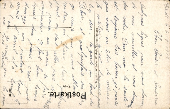 Postcard Hördt in the Palatinate, church, monument, department store Berg, main street, economy to the Palatinate