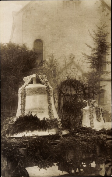 Postcard Bammental in the Rhein-Neckar district, consecration of the resurrection bell and peace bell in 1926