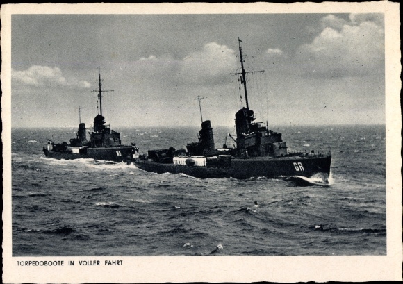 Ak Deutsche Kriegsschiffe, Torpedoboote in voller Fahrt, GR, MÖ, Kriegsmarine