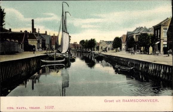 KP Raamsdonksveer Noord-Brabant, kanał, żaglówka