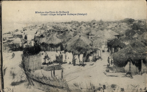 Ak Rufisque Senegal, Missions des Pères du St-Esprit, Grand village indigène Rufisque (Sénégal), 
