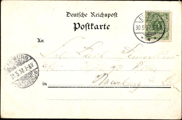 Chromo-Litho Bad Eilsen in Lower Saxony, Lahmann&#39;s Hotel and Pension for recreation, Arensburg