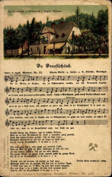 30 song cards, Anton Günther