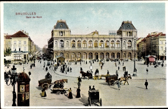 Postcard Bruxelles Brussels, Gare du Nord