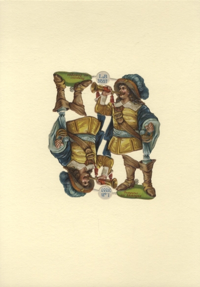Oblate block of 2, L & B 31557, Trumpeter of Säckingen, size approx. 13 x 11.5 cm