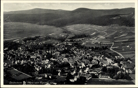 Postcard Deidesheim in der Pfalz, aerial photograph