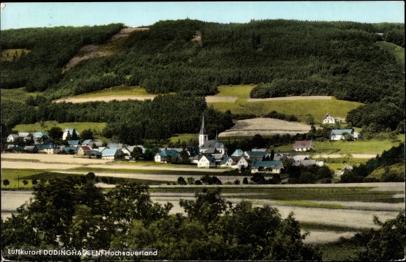 Postcard Düdinghausen Medebach in Sauerland, Panorama
