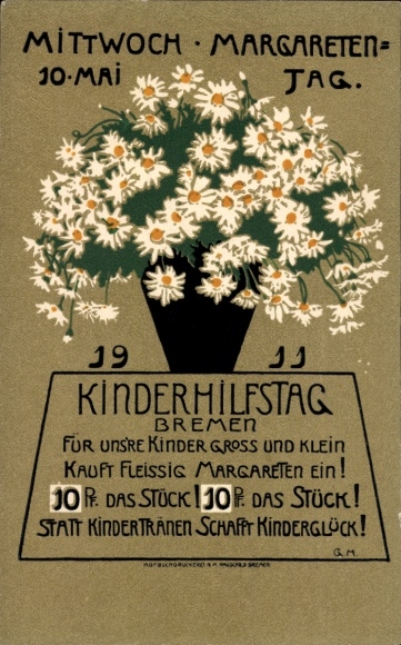 Artist Postcard Hanseatic City of Bremen, Margaretentag on May 10, 1911
